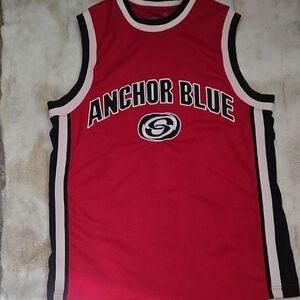 Anchor Blue Red Sleeveless Top